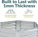 Sunnydaze 11.75" H Raised Metal Garden Bed - Galvanized Raised Garden Bed Outdoor for Vegetables and Flowers - Silver - Hexagon by GreenHaven Gardens