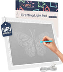 iVyne Corded Light Pad for Weeding Vinyl - A4 Light Box for Drawing - Light Board for Tracing - Light Box for Diamond Painting, Weeding Vinyl, Sketching, Tracing (White) by TinyTreasures Baby Boutique
