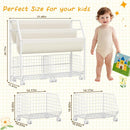 Kids Bookshelf and Toy Storage with 2 Rolling Baskets – Toddler Bookshelf, Montessori Children's Booksheves for Nursery, Small Book Shelf for Kids Rooms, Playroom Organization and Storage by TinyTreasures Baby Boutique
