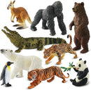 9 PCS Zoo Animal Toys for Kids 3-5 Realistic Plastic Wild Animal Figurine Toys Educational Learning Toy for Kids Boys Girls Toddlers by GreenHaven Gardens
