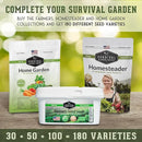 Survival Garden Seeds Home Garden Collection - 30 Pack with 18,500+ Non-GMO Heirloom Vegetable, Fruits, Herb Seed Varieties for Planting - Plant & Grow Survival Food & Emergency Preparedness Gear by GreenHaven Gardens