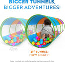 Playz 5-Piece Kids Pop up Play Tent Crawl Tunnel and Ball Pit with Basketball Hoop Playhouse for Boys, Girls, Babies, and Toddlers (Purple, Orange, Yellow, Red, Blue) by TinyTreasures Baby Boutique