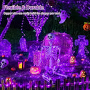 JMEXSUSS 2 Pack Purple Solar Christmas Lights, 33ft 100 LED Purple Solar Lights Outdoor, Waterproof 8 Modes Purple Fairy Lights for Outside Tree Garden Patio Christmas Halloween Decorations by GreenHaven Gardens