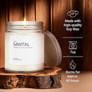 1OAK Soy Santal Candle (Santal) - Soy Wax Scented Candle - Candles for Home Scented - Long Burning Candles Premium - Hand-Poured (7oz.) by CozyNest Decor