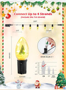C9 LED Christmas Lights Outdoor, 25 Ft C9 String Lights with 20 Shatterproof LED Bulbs, 3 Light Mode, Connectable Waterproof Christmas Tree Lights for Outside Indoor Holiday Garden Decor, Warm White by GreenHaven Gardens