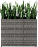 LEWIS&WAYNE Tall Planters for Outdoor Plants Handmade Wicker Large Rectangular Block Planter Box with Removable Liners Modern Planter for Indoor Outdoor Patio Deck - Gray by GreenHaven Gardens