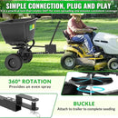 200LB Tow Behind Broadcast Spreader, Fertilizer Spreader Holds up to 550 lbs with 13" Pneumatic Tires and Adjustable Flow Control Lever,for Fertilizer, Grass Seed, Salt, Ice Melt, Lawn by GreenHaven Gardens