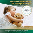 Crib Mattress Protector Pad 2 Pack - Ultra-Soft Waterproof Breathable Premium Bamboo Rayon - Noiseless Fitted Dryer Safe Cover for Crib. High Absorbency Oeko-TEX Certified MARGAUX & MAY by TinyTreasures Baby Boutique