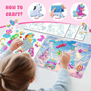 homicozy Art & Craft Activity for Kids-Foil Fun Unicorn & Princesses,No Mess Art Crafts for Girls,DIY Foil Foam Stickers,Creative Activity Kits,Kids Travel Toys,Gifts for Girls & Boys Ages 4-10 by TinyTreasures Baby Boutique