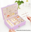 Girls Jewelry Box Earring Holder Organizer for Girls Earring Organizer Teen Jewelry Box Organizer for Girls Purple jewelry Boxes for Earrings Necklaces Rings Stud Earrings Box Organizers Teens by TinyTreasures Baby Boutique