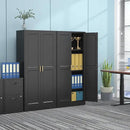 60" Tall Metal Pantry Cabinet, Black Kitchen Pantry Storage Cabinet with Doors and 3 Adjustable Shelves, Cupboard for Kitchen, Dining Room, Living Room, Bathroom by CozyNest Decor
