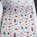 Pack n Play Sheet Stretchy Fitted Portable Mini Crib Sheets Set 3 Pack,Playard Sheets Convertible Playard Mattress Cover,Ultra Soft Jersey Material,Rocket Satellite,Car & Bus by TinyTreasures Baby Boutique