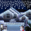 Christmas Icicle Lights Outdoor, 640 LED 66FT Icicle Lights for Outside with 8 Modes Timers, Waterproof Plug in Connectable String Light for House Roof Garden Party Wedding Decorations, White by GreenHaven Gardens