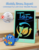 TEKFUN Kids Toys 10Inch LCD Writing Tablet, Mess Free Coloring Doodle Board, Drawing Pad for Kids Games Educational Toys for Ages 3-10 Girls Boys (Green) by TinyTreasures Baby Boutique