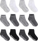 Zaples Baby Non Slip Grip Ankle Socks with Non Skid Soles for Infants Toddlers Kids Boys Girls by TinyTreasures Baby Boutique