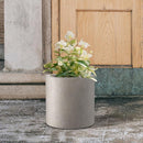 Kante 12.6" Dia Round Concrete Planter, Modern Style Large Cylindrical Plant Pot with Drainage Hole and Rubber Plug for Indoor Outdoor Patio, Weathered Concrete by GreenHaven Gardens