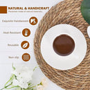 Defined Deco Woven Placemats Set of 10, 13" Round Rattan Placemats,Natural Hand-Woven Water Hyacinth, Farmhouse Weave Place Mats, Rustic Braided Wicker Table Mats for Dining Table, Home, Wedding by CozyNest Decor