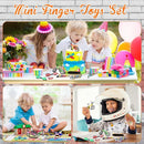 Skylety 31 Pieces Mini Finger Toys Set for Boy Girl Includes 6 Finger Skateboards, 4 Bikes, 2 Mini Scooters 4 Swing Board 8 Matched Wheels 7 Tool Accessories Educational Toy Party Favor(Fun) by TinyTreasures Baby Boutique