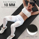 Extra Thick Exercise Yoga Mat with Strap - 2/5 Inch (10MM), Non-Slip Workout Mat for Yoga, Pilates, and Floor Exercises by TinyTreasures Baby Boutique