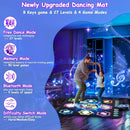 2025 Upgraded Dance Mat Toys for 3-12 Year Old Kids, Electronic Dance Pad with Light-up 8-Button Wireless Bluetooth, Music Dance with 27 Game Levels, Christmas Birthday Toy Gifts for Girls Boys by TinyTreasures Baby Boutique