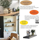 joelsantiques - 48 Inch Wooden Floating Shelves for Wall - 48x8x2 in - Made of Natural Wood - Long Heavy Duty Rustic Wall Shelves for Bedroom - Perfect for Living Room, Kitchen - Natural by CozyNest Decor