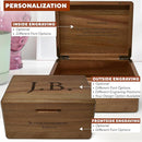 Custom Engraved Small Wooden Box - Acacia Wood Memory Boxes with Personalized Hidden Message, Walnut Keepsake Box for Pictures, Wedding Photo, Jewelry, Decorative Treasure Chest Rustic Crate, 8x6x4 in by TinyTreasures Baby Boutique