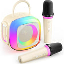 Mini Karaoke Machine for Kids Adults: Portable Bluetooth Speaker with 2 Wireless Mics for Home Party - Singing Karaoke Birthday Gift for Girls Boys 4 5 6 7 8 9 10 11 12+ Years Old Family Party by TinyTreasures Baby Boutique