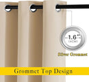 NICETOWN Bedroom Blackout Curtains and Drapes - Window Treatment Thermal Insulated Solid Grommet Blackout Drapes for Bathroom (Biscotti Beige, Set of 2, 37 by 54 Inch) by TinyTreasures Baby Boutique