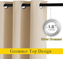 NICETOWN Doorway Curtains & Drapes 78 inches Long - Grommet Window Treatment Thermal Insulated Privacy Blackout Curtains & Drapes for Bedroom (Biscotti Beige, Set of 2, W52 x L78) by TinyTreasures Baby Boutique