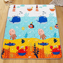 Baby Play Mat - Thicken 71x59 Inch Soft Foam Crawling Mat for Playpen & Floor, Non-Slip Waterproof Playmats for Infants & Toddlers, Portable Foldable & Machine Washable, Ocean World by TinyTreasures Baby Boutique