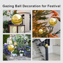 Nerien Gazing Ball, 3.9" Stainless Steel Garden Mirror Globe, Polished Ornament Sphere, Hollow Floating Reflective Hemisphere, Home Outdoor Pond Housewarming Swimming Pool Decoration, Gold, 2pcs by GreenHaven Gardens