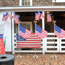 Leinuosen 4 Pcs Flag Holder Stand FlagPole Stand Flag Pole Base for Indoor Outdoor 1.3/1.1 Inch Diameter Flagpole Garden House Classroom Churches Meeting Party Flags Banner(Gold) by GreenHaven Gardens