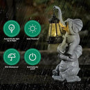 Solar Elephant Garden Statue with LED Lights - Waterproof Outdoor Decor for Patio, Yard, Balcony - Unique Elephant Gifts for Women, Mom, Grandma - Birthday, Mother’s Day, Housewarming Gift by GreenHaven Gardens