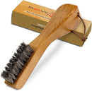 TAKAVU Stain Brush, Laundry Brush for Stain Removal, Natural Horse Hair Cleaning Brush with Ergonomic Handle, Suitable for Delicate Fabrics Without Damage, Perfect Laundry, Shoes, Boots, Home by CozyNest Decor
