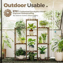 Bamworld Plant Stand Indoor Plants Shelf Outdoor Wood Plant Rack for 4 Tiers Large Flower Stand for Multiple Plants Ladder Plant Holder for Living Room Boho Home and Gardening by GreenHaven Gardens