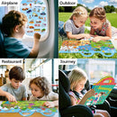 3 Sets Sticker Books for Toddlers 2-4 Years, Reusable Stickers Books for Toddlers 1-3, Travel Toys for Kids 1-3, Airplane Travel Essentials for Kids by TinyTreasures Baby Boutique