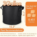 Gardzen 10-Pack 3 Gallons Grow Bags, Aeration Fabric Pots with Handles, Heavy Duty Cloth Pots for Plants by GreenHaven Gardens