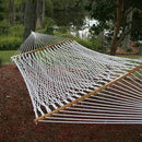 Original Pawleys Island Large White DURACORD® Rope Hammock with Extension Chains & Tree Hooks, Handcrafted in The USA, 450 LB Weight Capacity, 13 ft. x 55 in. by GreenHaven Gardens