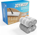 JOYMOOP Flat Mop Pads, Microfiber Mop Cleaning Pads, Washable Pads, Pads Replacement for JOYMOOP Flat Mop or Mop Bucket Set, Pack of 4 Refills 13inch - Grey and Stripe by CozyNest Decor