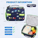 mygreen 3PCS Kids Backpack Set - Waterproof Bookbag with Lunch Box for Boys Ages 3-12, Adorable Cartoon Prints for School & Outdoor Use Black Red Car by TinyTreasures Baby Boutique