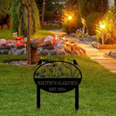 Custom Metal Flower Sign with Stakes - Personalized Garden Decor, Housewarming Gift - Large Yard Sign Plaque by CozyNest Decor