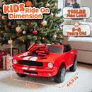 24V 2 Seater Ride on Toys, Licensed Shelby Cobra Kids Power Car Wheeler Ride On Toy w/ 2WD/4WD Switchable, Remote Control, 19" Spacious Seat, 4 Spring Suspension, Music, Bluetooth by TinyTreasures Baby Boutique