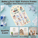 R HORSE My First Year Photo Display Wood Board - 3D Race Car Baby's First Year Picture Frame, 12 Months Milestone Board Neutral Baby Keepsake Gift One Year Old Birthday Nursery Decor for Boy by TinyTreasures Baby Boutique