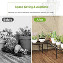 2 Pack Black Metal Plant Stands, Versatile for Indoors & Outdoors, Ideal Multi-Plant Display Rack for Windowsills, Patios, & Balconies by GreenHaven Gardens