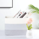 MINTWOOD Design 3-Pack Storage Baskets for Shelves, Playroom and Classroom, Book Basket, Decorative Storage Cube Bins, Woven Closet Organizers, Pantry and Shoe Organizer, 3-Tone Grey by TinyTreasures Baby Boutique