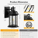 VIANIS Motion Sensor Outdoor Wall Lights, 2-Pack Black Outdoor Light Fixture, Exterior Lights for House, Front Porch Light Lantern Wall Mount Sconce Lighting, Dusk to Dawn Outside Lights for Patio by GreenHaven Gardens