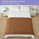 Bigacogo Chunky Knit Throw Blanket for Couch, 40x80 inches, 100% Hand Knitted with Thick Jumbo Chenille Yarn, Cozy Soft Large Rope Knot Cable Crochet Blankets for Sofa Bed Living Room, Caramel by CozyNest Decor