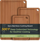 Bamboo Cutting Board, Durable Wood Cutting Boards for Kitchen with Deep Juice Grooves & Built-in Handles, Ideal Charcuterie & Chopping for Meat, Vegetables and Fruits Ideal Kitchen Gifts by CozyNest Decor
