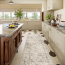 Machine Washable Kitchen Runner Rugs: 2'6"x8' Hallway Rug Non Slip Low Pile Stain Resistant Soft Carpet Runners for Hallways Indoor Entryway Kitchen Laundry Room Bedroom Farmhouse by TinyTreasures Baby Boutique