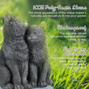 Wenqik Black Cat Statue for Garden Couple Kitten Figurines Decor Resin Cat Sculpture Decorative Garden Statues for Outside Patio Yard Farmhouse Gifts for Animal Lovers Mom 8.66 x 5.7 x 10.62 Inch by GreenHaven Gardens
